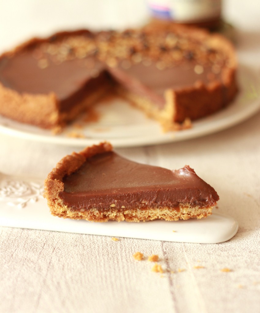 Tarte sablée caramel, pralin et chocolat Jivara 3